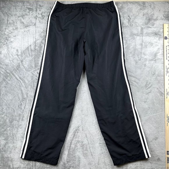 Adidas Track Pants Adult M Black Joggers Drawstring Athletic Casual Mens - Picture 6 of 7